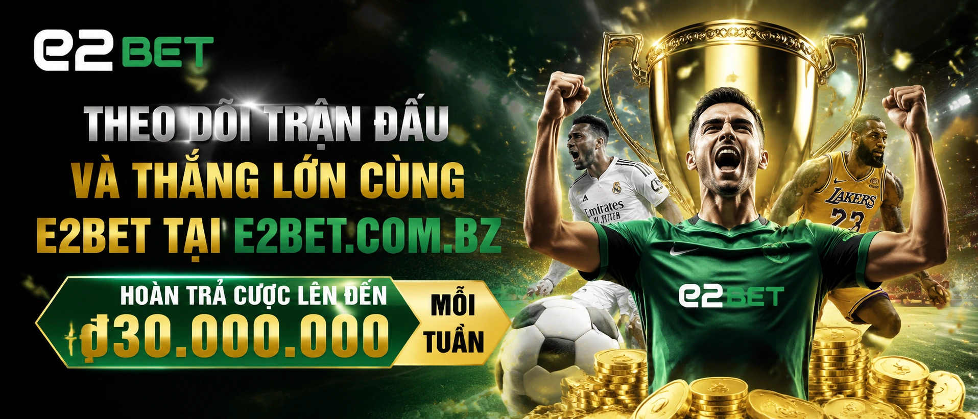Đá gà trực tuyến E2BET | Thưởng lớn, rút tiền nhanh banner